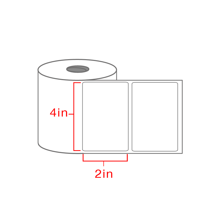 Stock Direct Thermal - 4" x 2" - All Barcode Systems